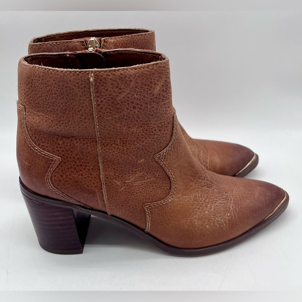 Franco Sarto Bushwick Western Style Ankle Boots | Brown Size 6
